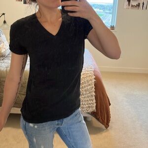 Alexander Wang T black relaxed fit V-neck size small